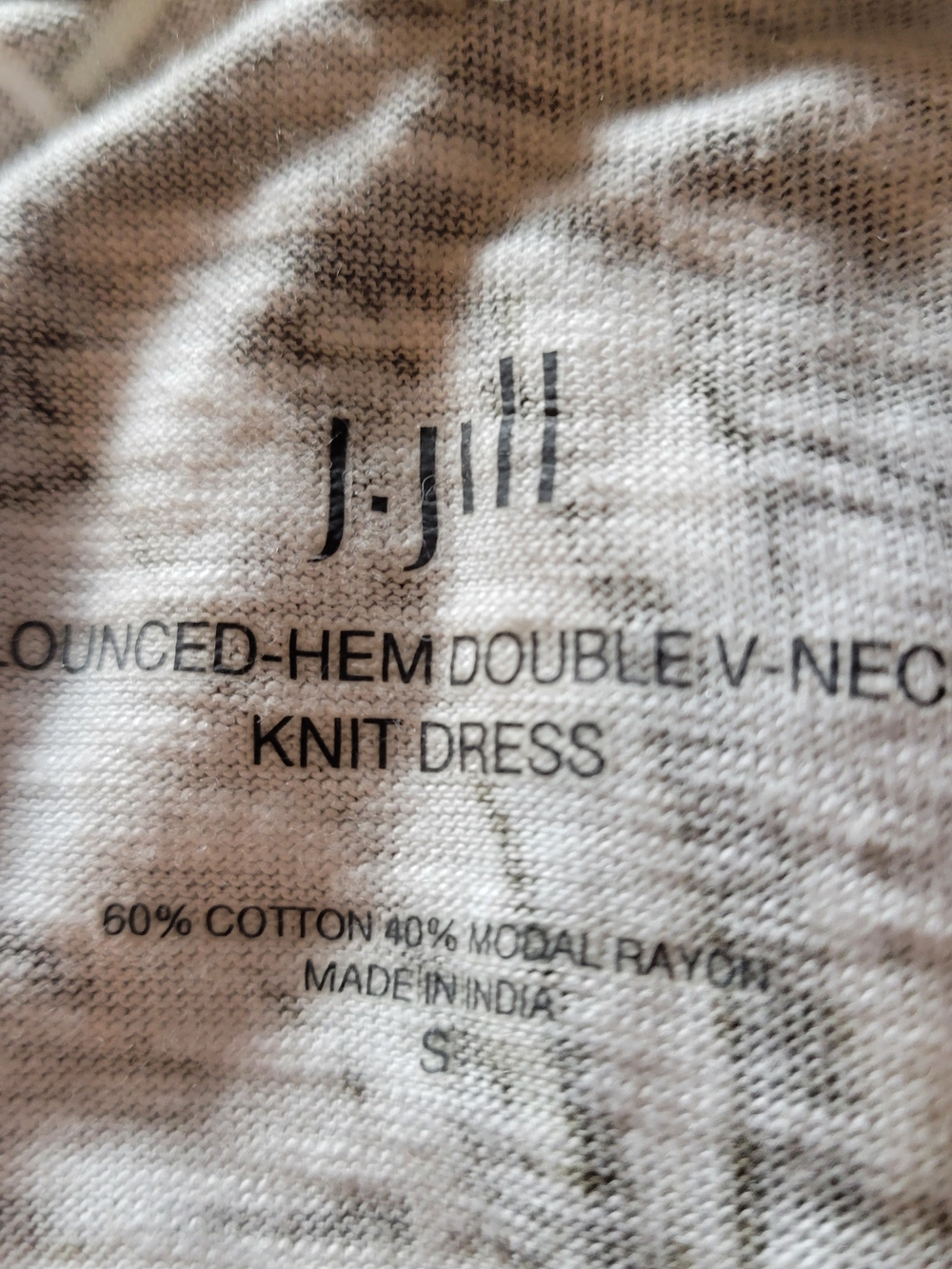 J. Jill Taupe Maxi Dress with White Leaf Print - Picture 6 of 6